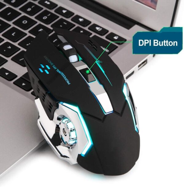 T2 Silent Wireless Gaming Mouse | Rechargeable USB-C Port - Image 5